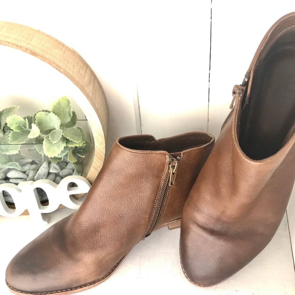 🖤GIANNI BINI Brown Leather Ankle Boots